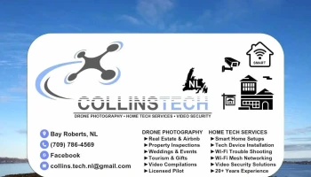 CollinsTech Nl - Drone Aerial Photography and Home Tech Services - Bay Roberts