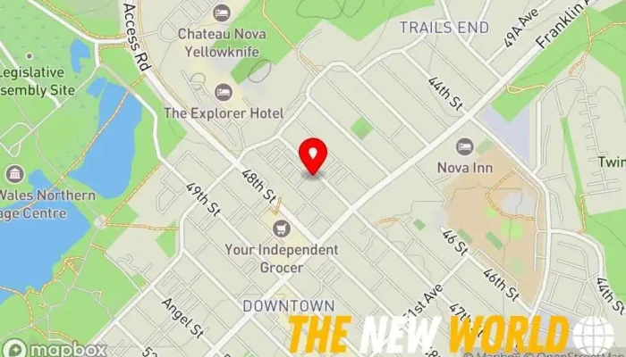 map of AECOM Engineering consultant, Architect, Construction company, Engineer in Yellowknife