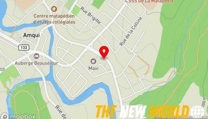 map of Aide Juridique d'Amqui General practice attorney in Amqui