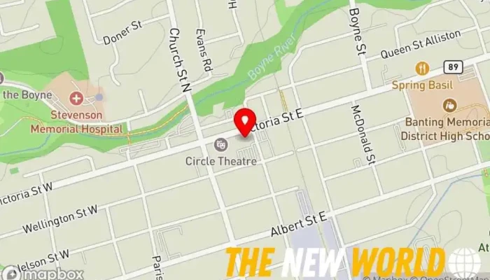 map of Alliston & District Chamber Of Commerce Chamber of Commerce in Alliston