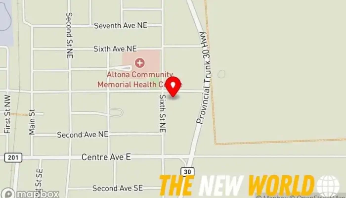 map of Altona Farm Service Ltd Hardware store, Farm equipment supplier, Industrial equipment supplier, Safety equipment supplier, Sportswear store in Altona