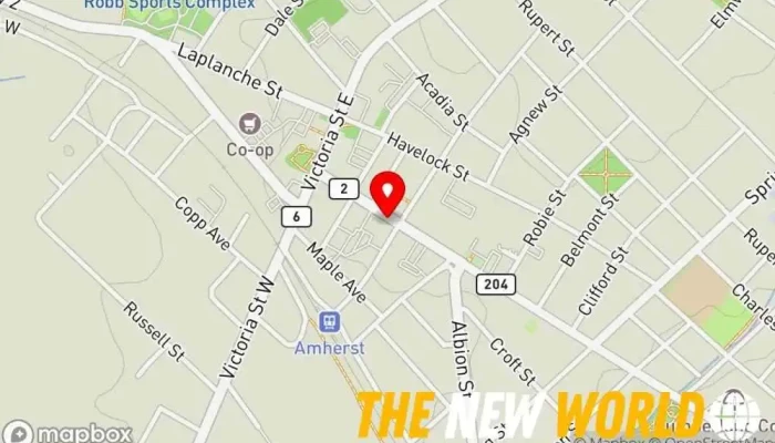 map of Amherst Law Office (Nova Scotia Legal Aid) Legal services in Amherst