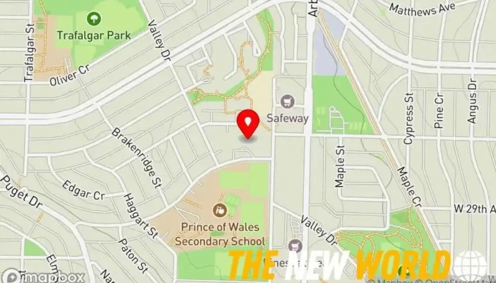 map of Amica Arbutus Manor Retirement community in Vancouver