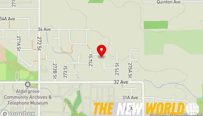 map of AnswersWanted Inc. Internet marketing service in Aldergrove