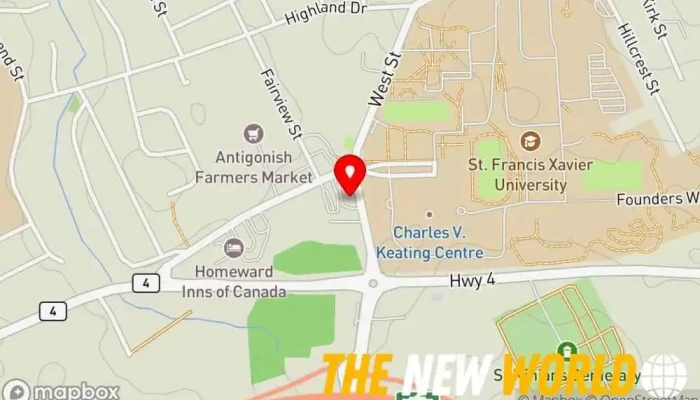 map of Antigonish Family Dentistry Dentist, Cosmetic dentist, Dental clinic, Dental implants provider, Denture care center, Emergency dental service, Oral surgeon, Orthodontist, Pediatric dentist, Teeth whitening service in Antigonish
