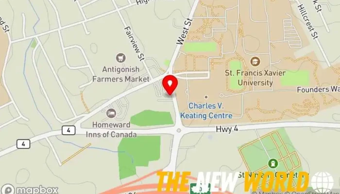map of Antigonish Law Office (Nova Scotia Legal Aid) Legal services in Antigonish