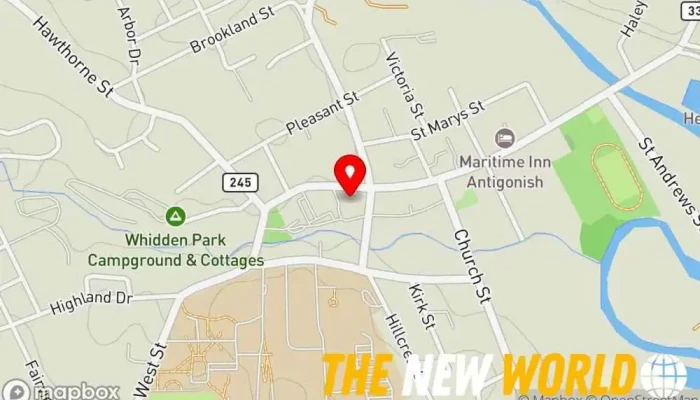 map of Antigonish Visitor Information Centre Tourist information center in Antigonish