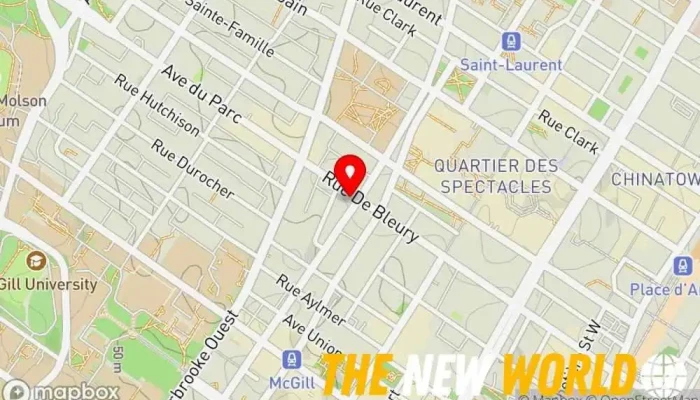 map of AppDirect Montreal Software company, Computer support and services in Montreal
