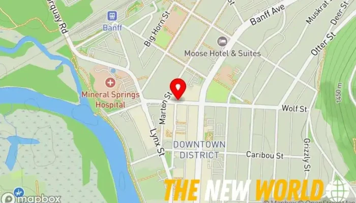 map of ATB Financial Bank, ATM, Credit union, Financial consultant in Banff
