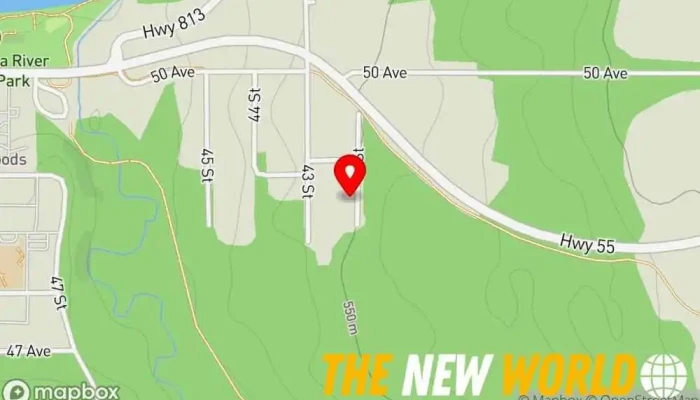 map of Athabasca Hometown Printing Co. Print shop in Athabasca