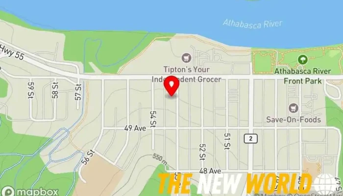 map of Athabasca Landing Business Services Tax preparation service in Athabasca