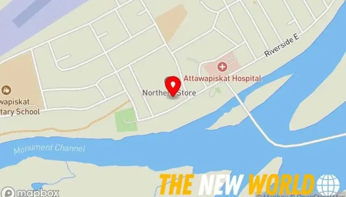 map of Attawapiskat Development Corporation Telecommunications, Television station in Attawapiskat