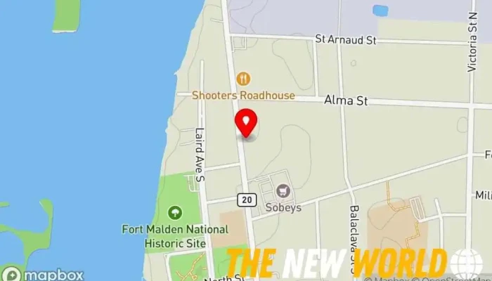 map of Baker Busch Lawyer, Estate planning attorney, Notary public in Amherstburg