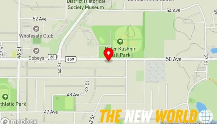 map of Baker Tilly (formerly Ross + Sylvestre) Accountant, Certified public accountant in Bonnyville