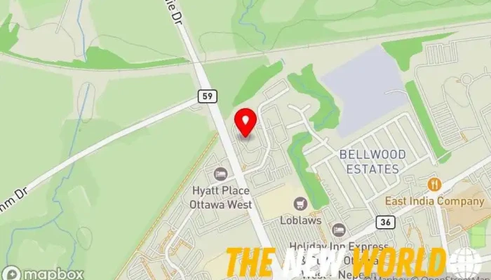 map of Baker Tilly Ottawa LLP Tax preparation, Accounting firm, Auditor, Certified public accountant in Nepean
