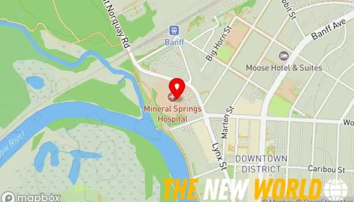 map of Banff - Mineral Springs Hospital Hospital, Emergency care service in Banff