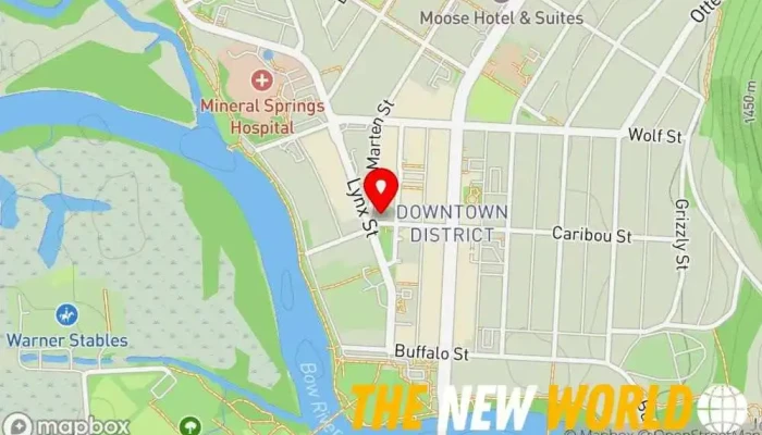 map of Banff Wellness Practice Massage spa, Acupuncturist, Craniosacral therapy, Massage therapist, Osteopath, Physical therapist, Reflexologist, Reiki therapist, Wellness center in Banff