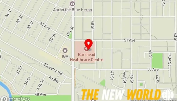 map of Barrhead Healthcare Centre Hospital, Emergency care service in Barrhead