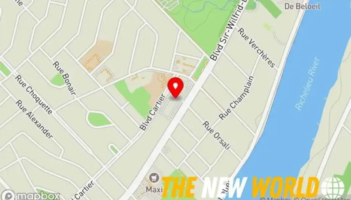 map of Basha (Beloeil) Lebanese restaurant, Grill, Chicken restaurant, Delivery service, Meal delivery, Restaurant in Beloeil