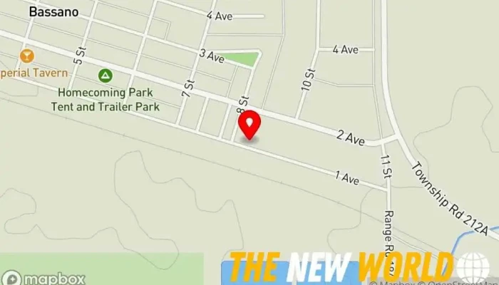 map of Bassano Plumbing & Heating Plumber in Bassano