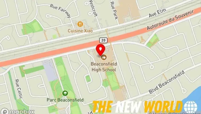map of Beaconsfield High School High school in Beaconsfield