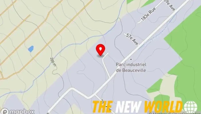 map of Beauceville Garage Municipal Road construction company in Beauceville