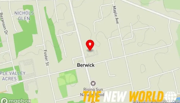map of Berwick and District Library Public library in Berwick