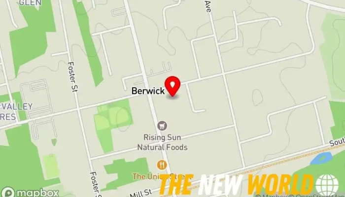 map of Berwick Economic Development City government office in Berwick