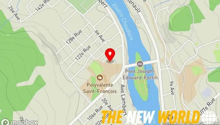 map of Bibliothèque Intermunicipale Madeleine Doyon Public library in Beauceville