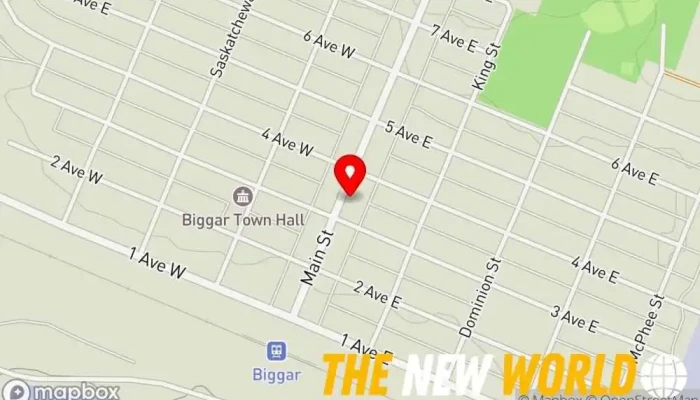 map of Biggar & District Insurance Services Insurance agency in Biggar