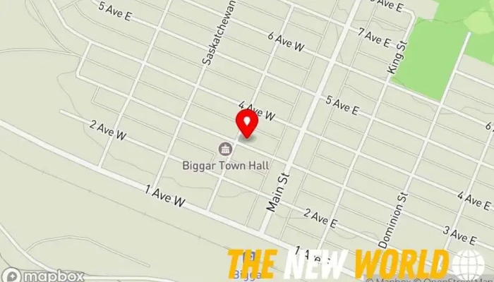 map of Biggar New Horizons Projects Senior citizen center in Biggar