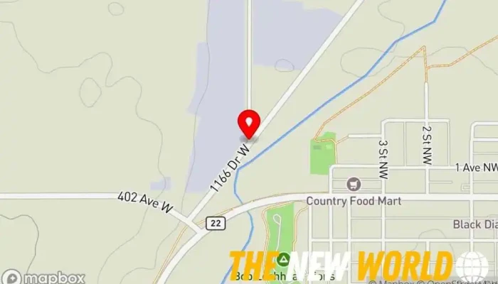 map of Black Diamond Industries Truck repair shop in Foothills County