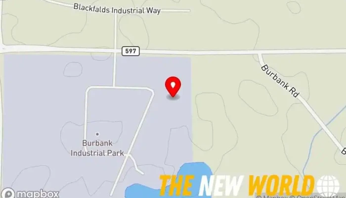 map of Blackfalds Industrial Coatings Powder coating service, Paint store in Blackfalds