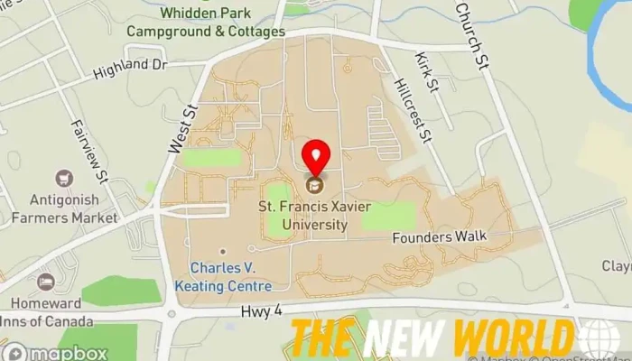 map of Bloomfield Centre Student dormitory in Antigonish