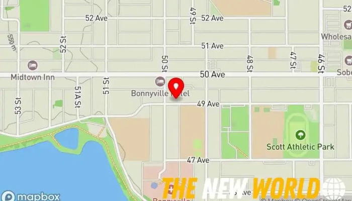 map of Bonnyville Planning & Dev City government office in Bonnyville