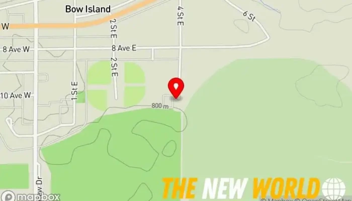 map of Bow Island Golf Club Golf club, Restaurant in Bow Island