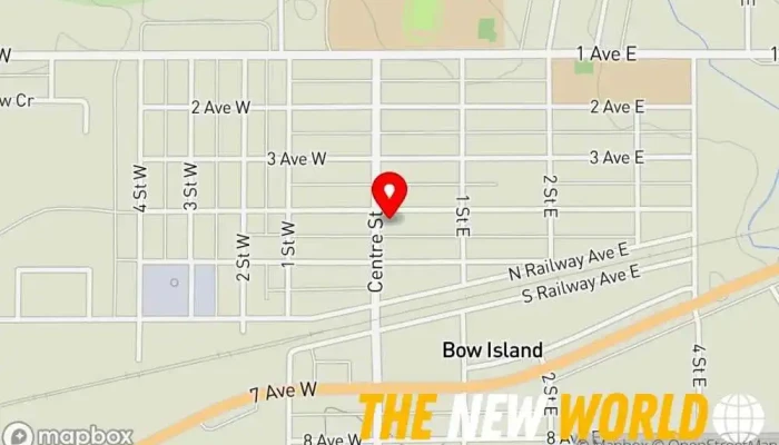 map of Bow Island Municipal Library Public library in Bow Island