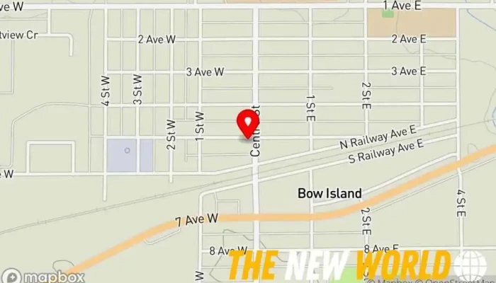 map of Bow Island Physical Therapy Medical clinic in Bow Island
