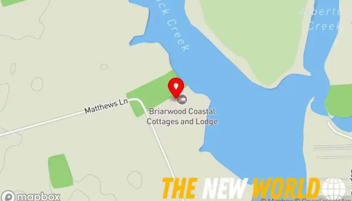 map of Briarwood Coastal Cottages & Lodge Cottage rental, Lodge in Alberton