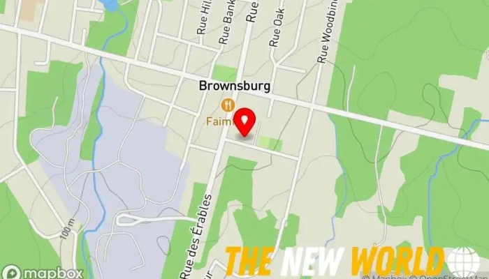 map of Brownsburg Bibliotheque City government office in Brownsburg