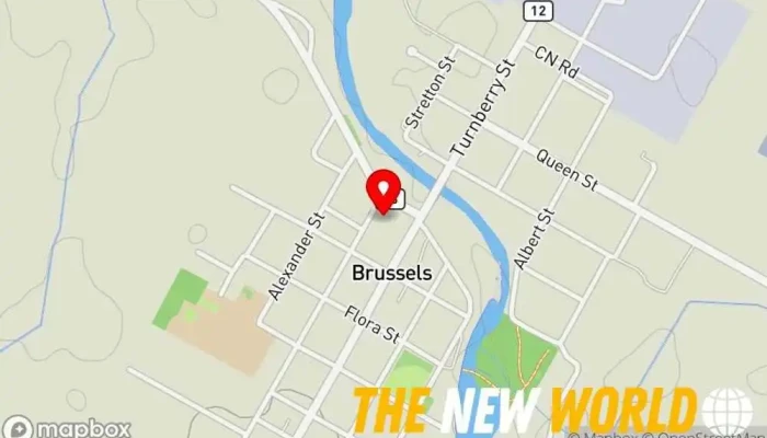 map of Brussels Four Winds Barn- Wedding and Events Space Event venue in Brussels