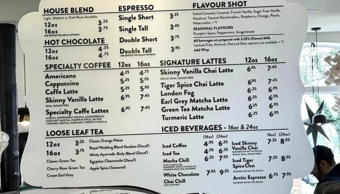 Caffeine Co Menu - Amherstburg