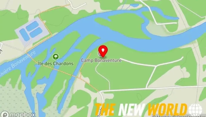 map of Camp Bonaventure - Atlantic Salmon Fishing Fishing camp in Bonaventure