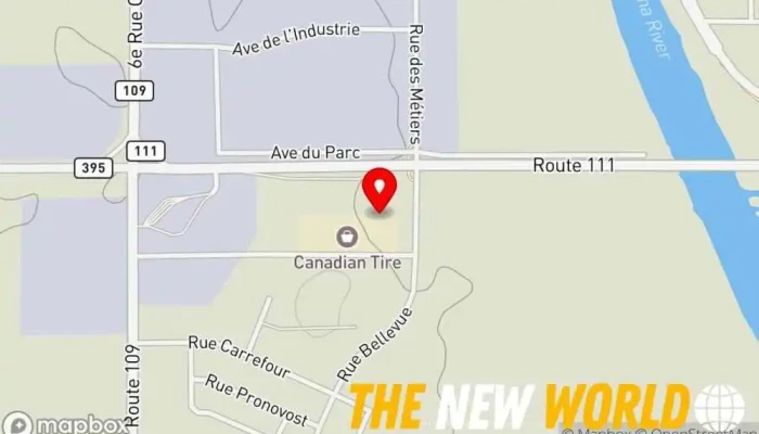 map of Canadian Tire Department store, Auto parts store, Garden center, Home goods store, Home improvement store, Oil change service, Party store, Sporting goods store, Tire shop in Amos