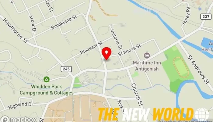 map of Candid Brewing Company Community center, Brewery in Antigonish