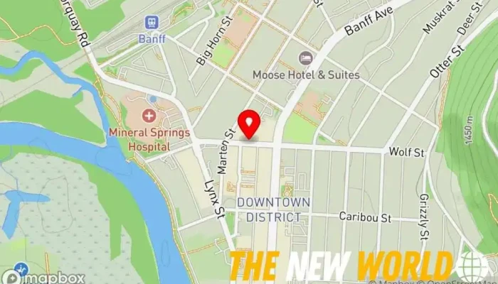 map of Cascade Coin Laundry Laundromat, Dry cleaner in Banff