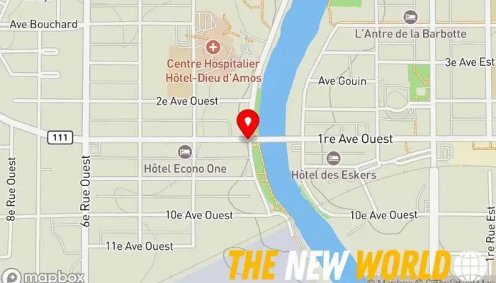 map of Chambre de commerce et d'industrie du Centre-Abitibi Chamber of Commerce in Amos