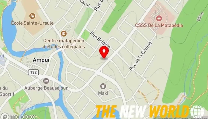 map of Charest Odile Inc Notary public in Amqui