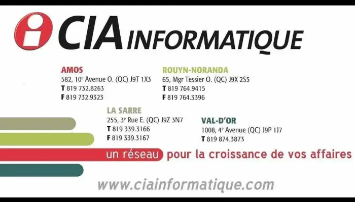 Cia Informatique Division De Microage Abitibi Temiscamingue All - Amos