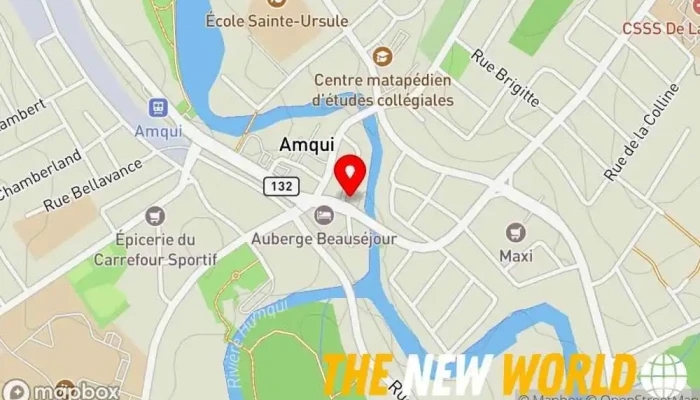 map of Cindy Gagnon, notaire - Horizon Notarial Inc. Notary public in Amqui